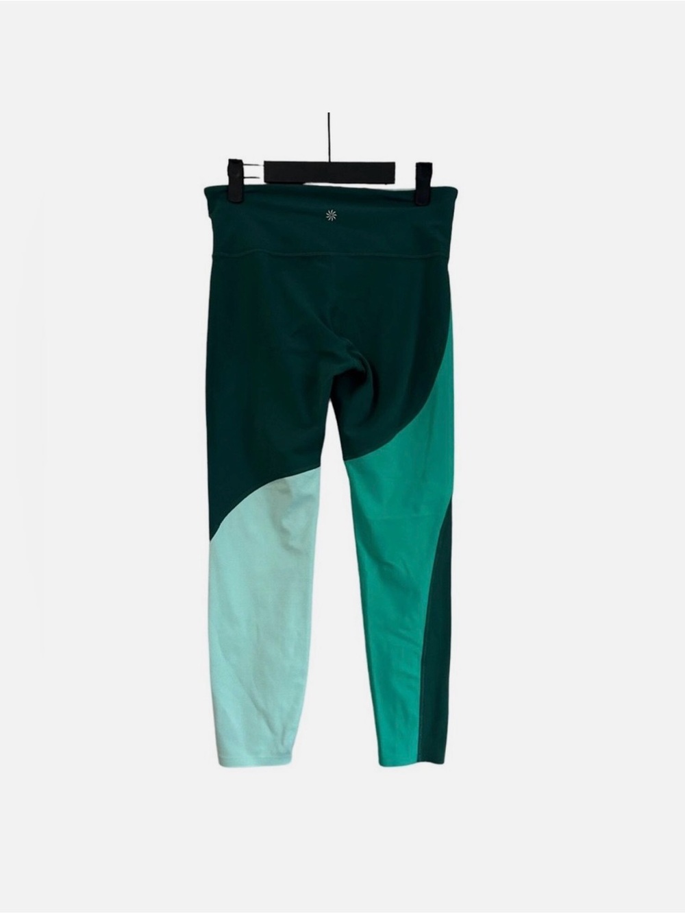 Athleta Girls' Two-Tone Teal & Mint Colorblock Leggings